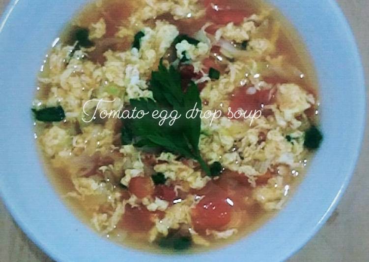 Cara Memasak Tomato egg drop soup Untuk Pemula