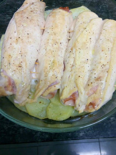 Una foto de Rollitos de pollo rellenos
