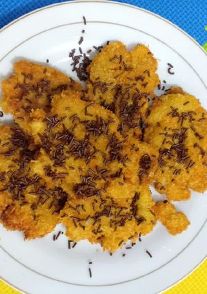 Foto resep Cemilan sehat pisang susu crispy
