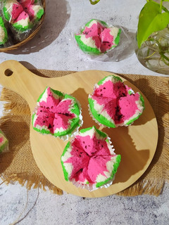 Foto resep Bolu Kukus Mekar Semangka