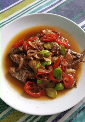 Foto resep Ikan asin peda masak petai