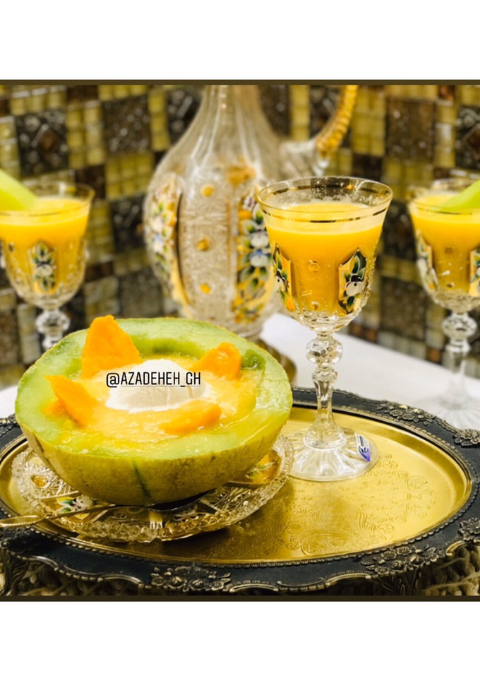 عکسی از دستور آب طالبی بستنی