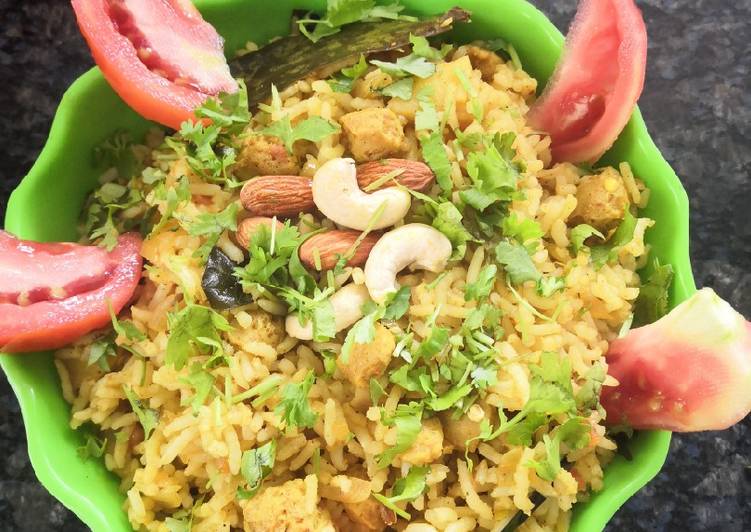 Soya chunks pulav