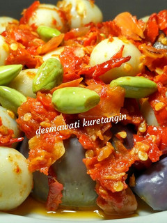 Foto resep Telur Puyuh Terong Pete Balado