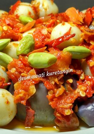 Foto resep Telur Puyuh Terong Pete Balado