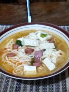 Foto resep Mie Rebus Sosis Tahu