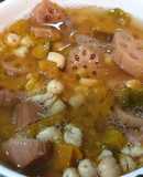 Bí đỏ hầm hạt sen, củ sen