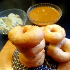 A picture of Crispy outside soft inside MEDU Vada.