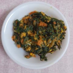 A picture of Methi saag.