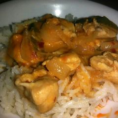 A picture of Thai Curry with Indian Ingredients.