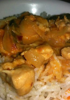 A picture of Thai Curry with Indian Ingredients.