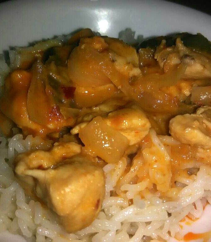 A picture of Thai Curry with Indian Ingredients.