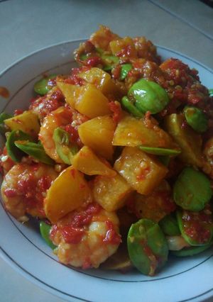 Foto resep Sambel balado udang pete