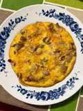 Frittata ai finferli porcini e prosciutto cotto