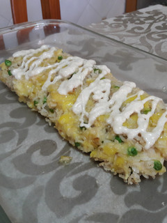 Una foto de Terrina de arroz y queso vegana