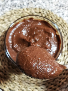 Una foto de 🌱🍠🍫Crema de boniato y cacao saludable 🍫🍠🌱