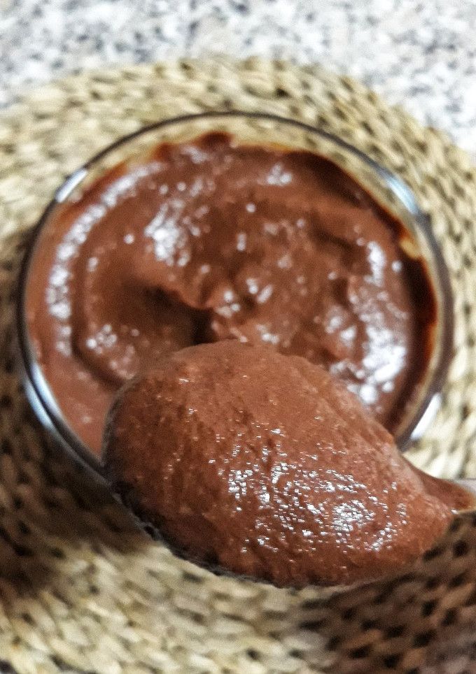 Una foto de 🌱🍠🍫Crema de boniato y cacao saludable 🍫🍠🌱