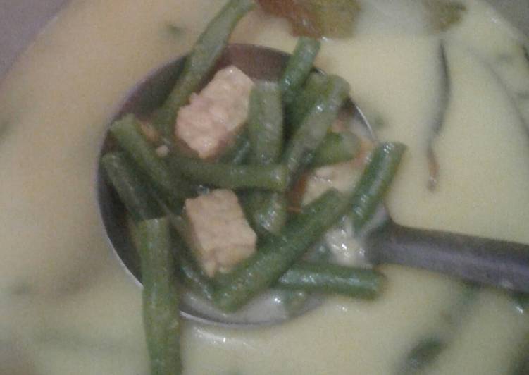 Santan tempe kacang panjang