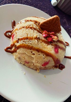 Une photo de Bowlcake spéculos et pralines roses