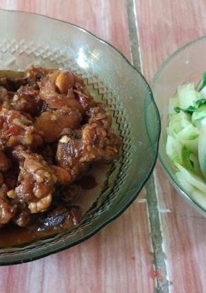 Foto resep Rica Ayam Kecap Feat Oseng Sawi putih