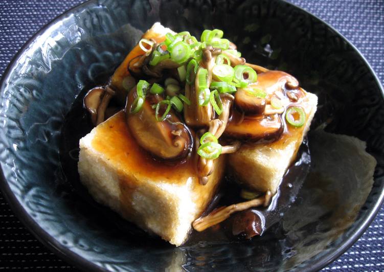 Simple Way to Make Favorite Agedashi Tofu Mushroom Sauce