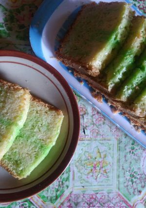 Foto resep Bolu marmer pandan sederhana