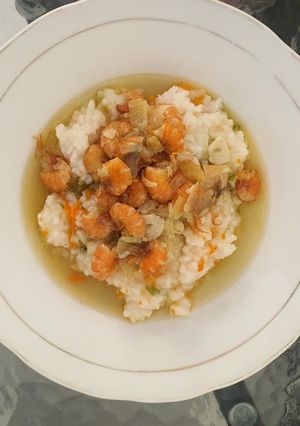 Foto resep Bubur nasi sop udang