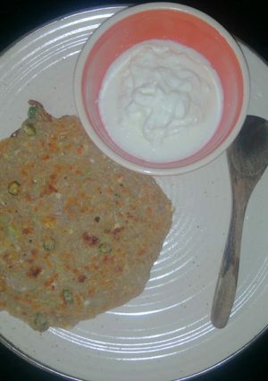 A picture of Singhara Aata Cheela.