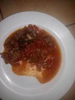 A picture of Meat with garlic sauce.