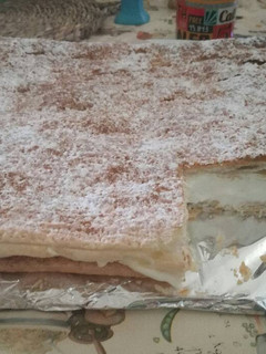 Una foto de Milhojas de nata