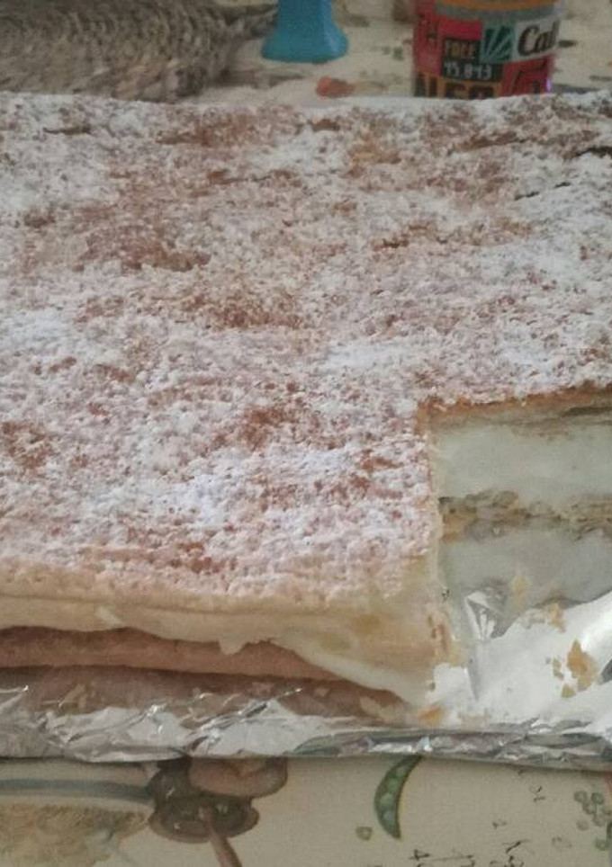 Una foto de Milhojas de nata