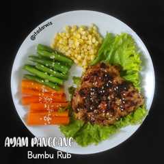 A picture of Ayam Panggang Bumbu Rub (hanya 2 bahan).