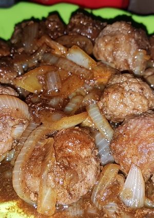Foto resep Bola daging masak teriyaki