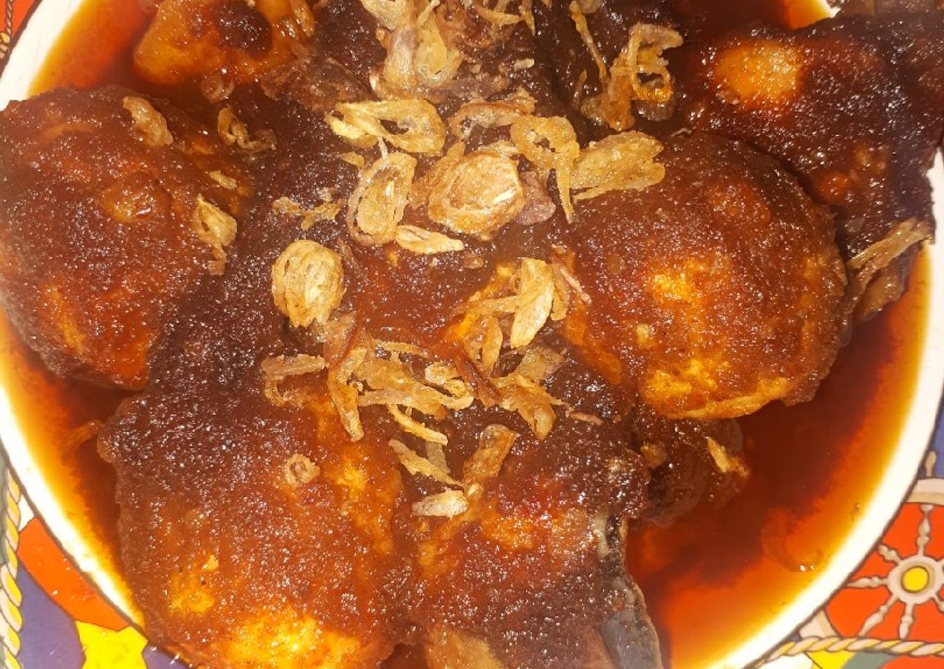 Ayam &telor bumbu habang