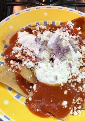 Una foto de Chilaquiles Rojos Sonorenses