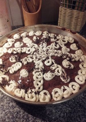 Una foto de Postre de chocolate con vainillas
