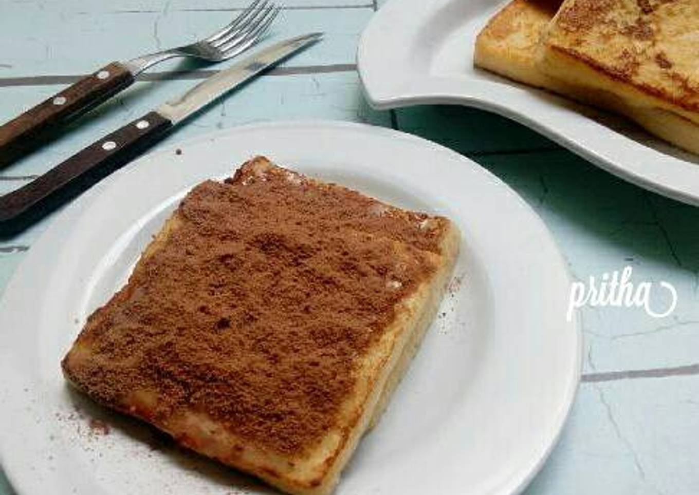 French Toast with Milo Topping