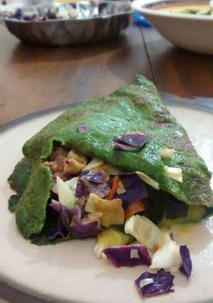 Una foto de Wraps de espinaca rellenos de zapallito