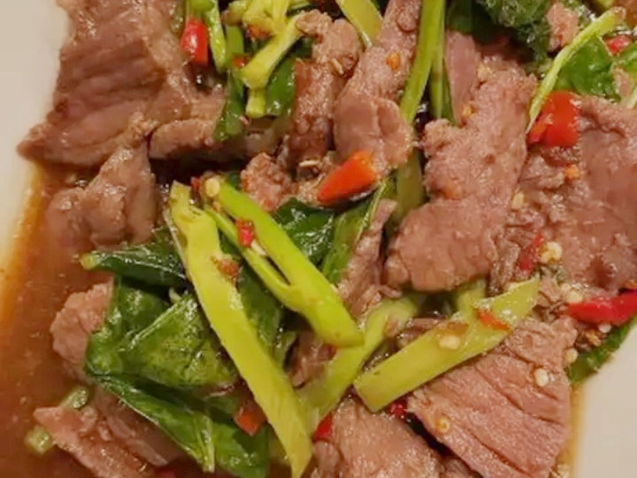 Resep Kangkung Cah Daging yang Enak