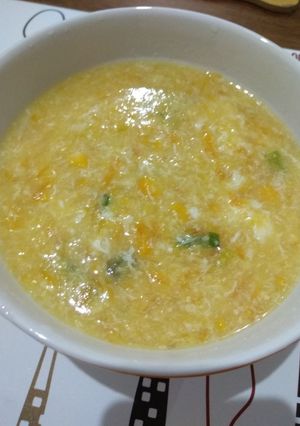 Foto resep Sup jagung telur