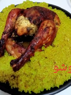 صورة لوصفة رز بالكركم وفراخ