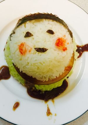 Hình của món Cơm hai màu.