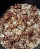 Hominy and Cauliflower in a Cheesey Sauce