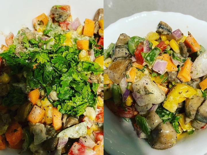 Easy Steps to Prepare Mushroom salad the Delicious Makes you drool