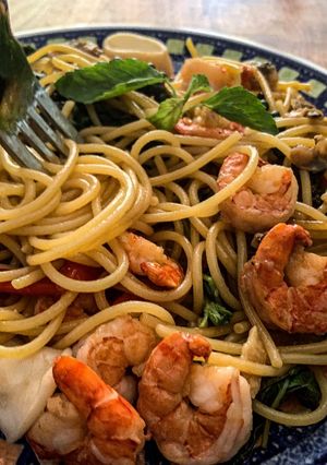 A picture of Drunken Noodles - Pad kee mao.