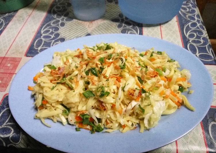 Resep Mie Goreng Pipih (tanpa telur), Praktis