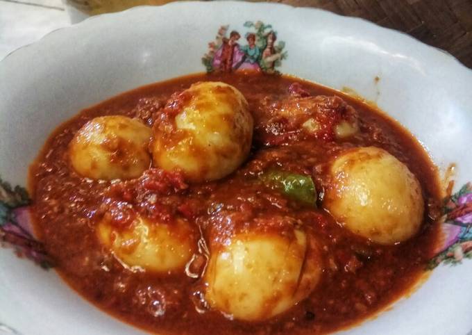 Resep Telur bumbu bali Anti Gagal