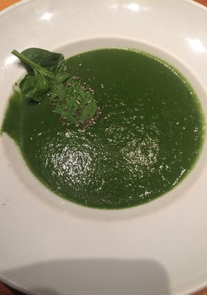 Una foto de Crema de espinacas