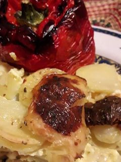 Una foto de Pimiento relleno con pastel de papas