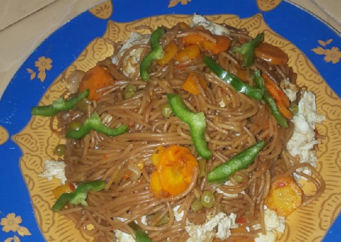 Brown spaghetti
